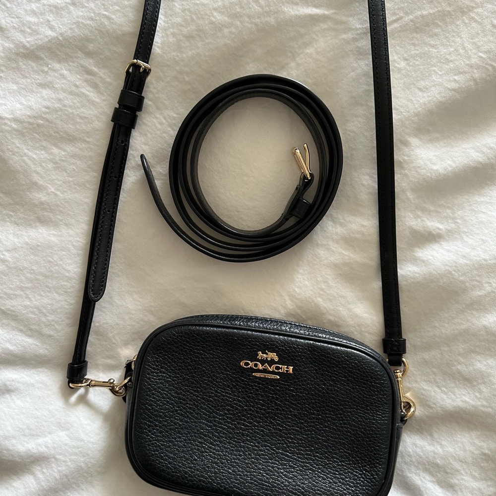 Coach Black Leather Crossbody Bag